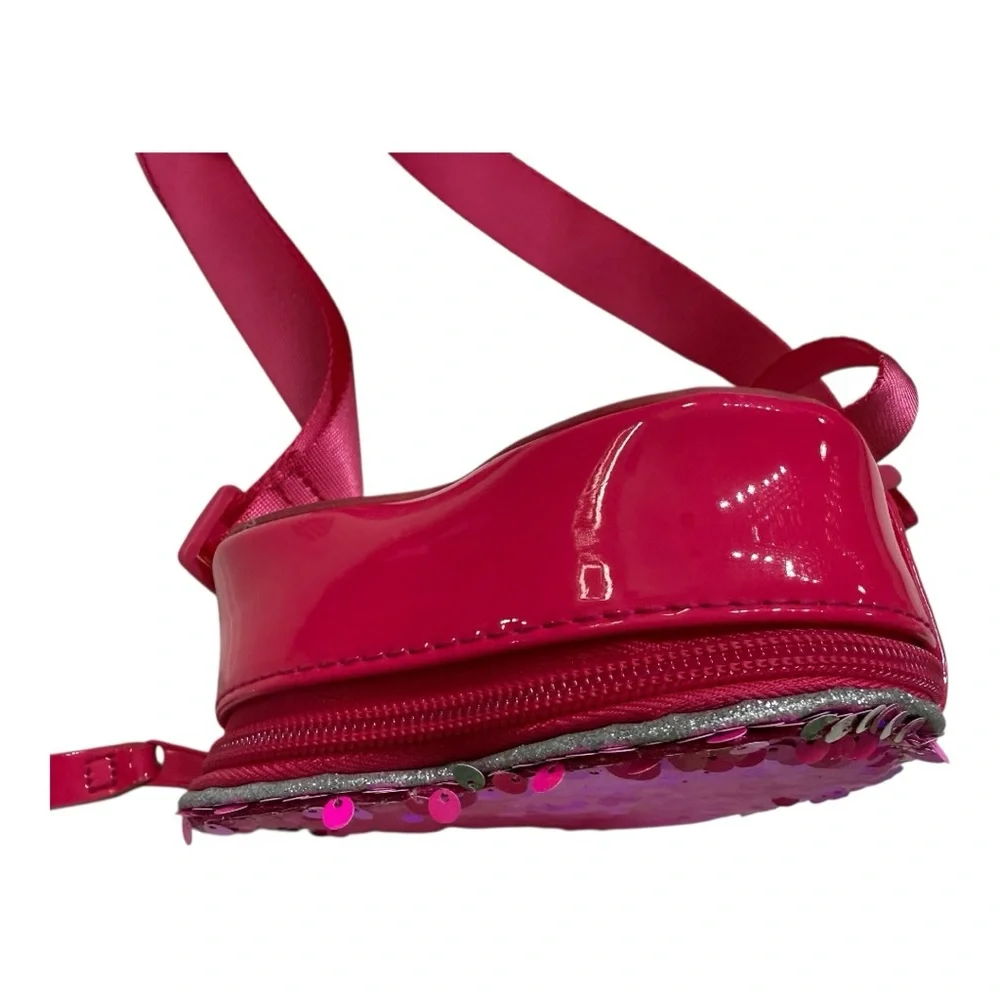 Cat & Jack Pink Sequin Heart Bag NEW BBOX4